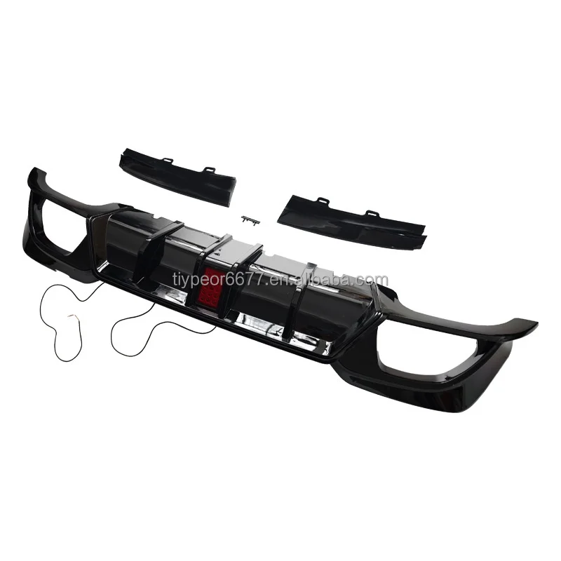 product tiypeor rear diffuser rear lip with lights for bmw 3 series g20 modified body parts 2019 2022 auto modified accessories-5