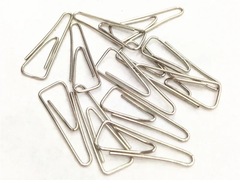 Треугольные круглые никелированные скрепки серебряные для бумаги ржавчина офисные канцелярские товары