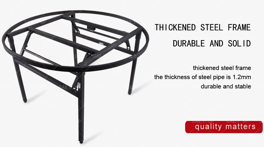 Foldable Dining Desk Solid Wooden Banquet Catering Hotel Round Table Sizes 4 5 6 7ft Hotel Restaurant Dining Hall Wedding Table