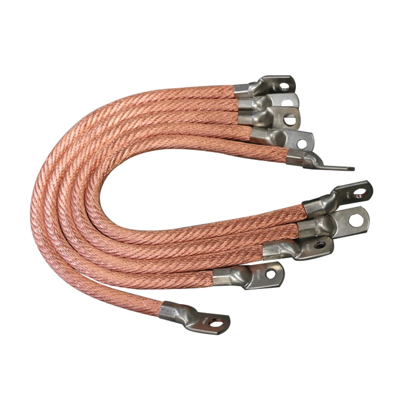Flexible Copper Braid Jumpers Round Bonding Leads