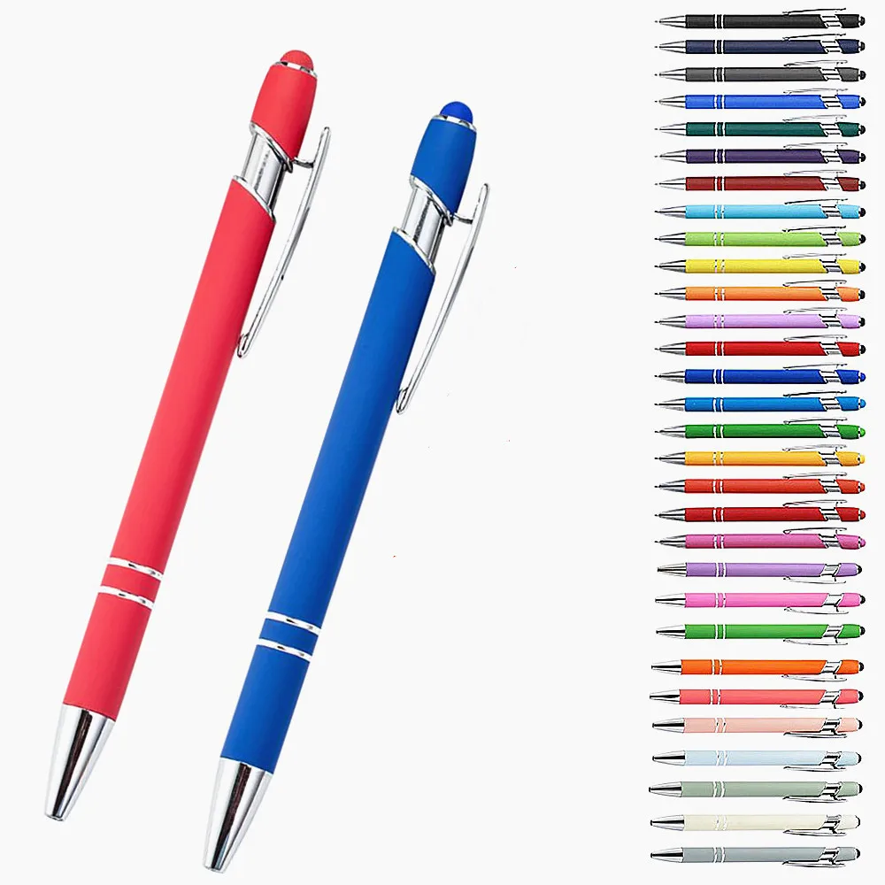 2 в 1 Роскошные Рекламные стилус сенсорный металлический подарок шариковая ручка с пользовательским логотипом