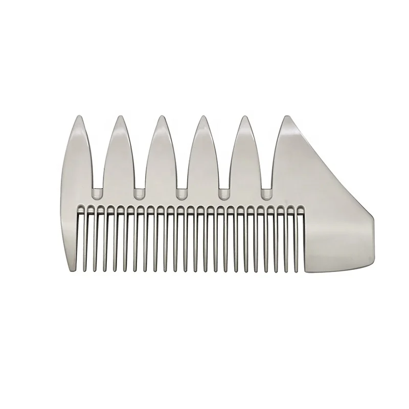 Профессиональная Мужская Расческа для усов из нержавеющей стали на заказ стальная многоцветная бороды и