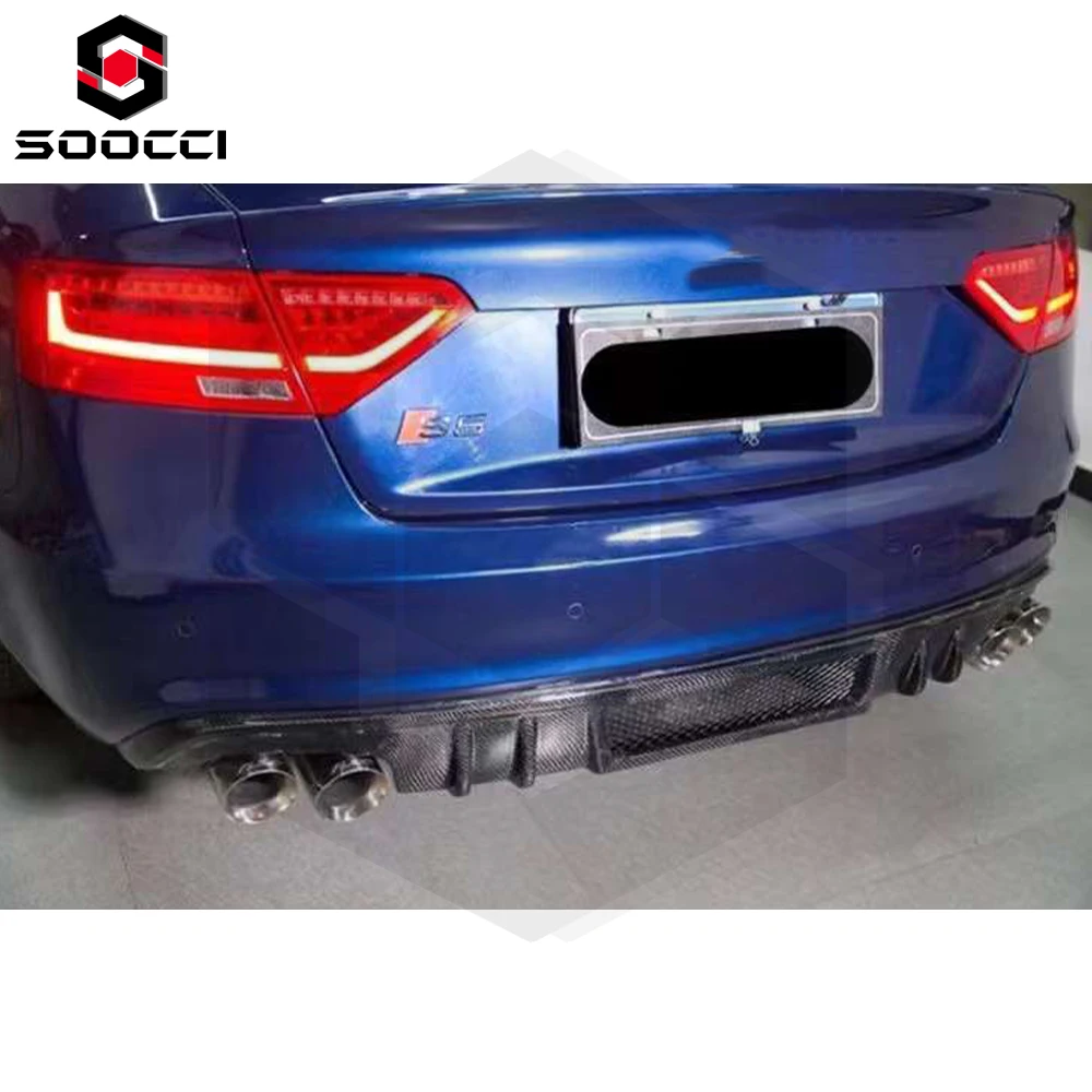 Carbon Fiber DTM Style S5 Diffuser Body Kit for Audi S5 B8.5 A5 Sport Rear Splitter Bumper Lip Spoiler Auto Parts 2012-2016