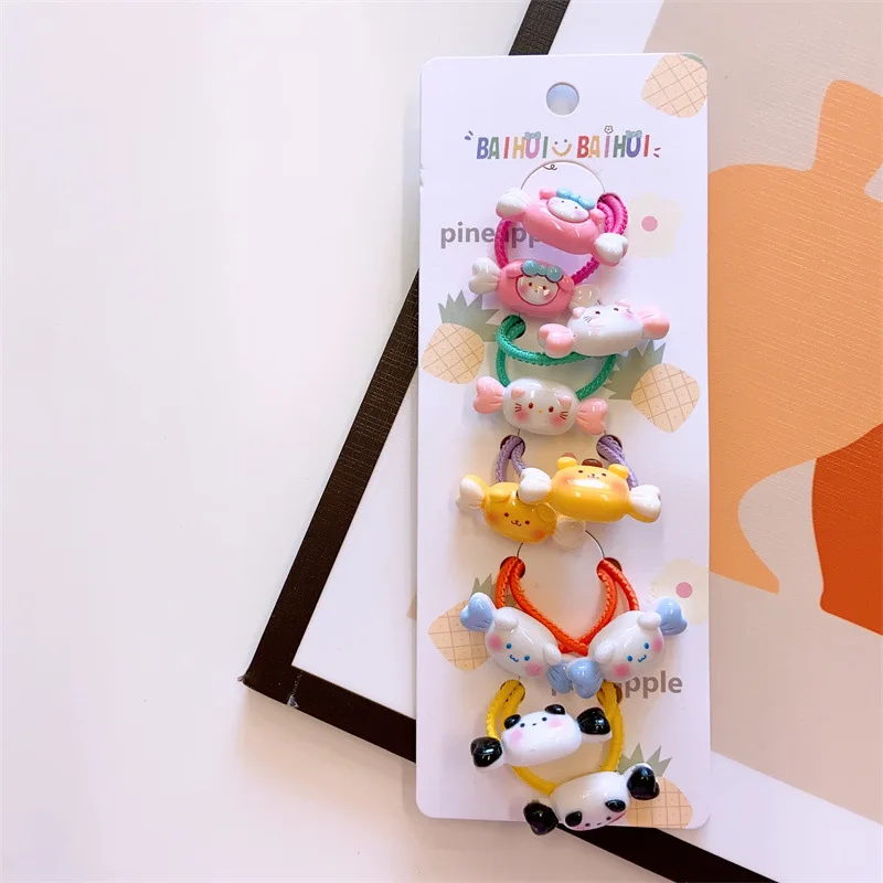 Little Girls Sweet Hair Accessories Colorful Cartoon Design Elastic ...