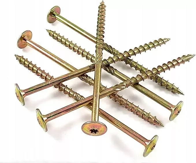 Flat Pan Flange Head Wafer Round Head Yellow Zinc Torx Wooden Carpentry Structural Timber Screws Construction Roof Truss Screws