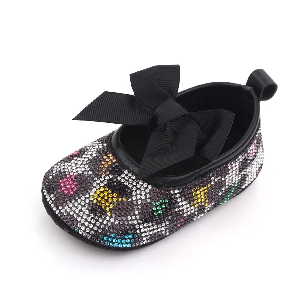 Beautiful Rhinestone Baby Girl Princess Shoes Newborn Soft Sole Toddler Shoes details