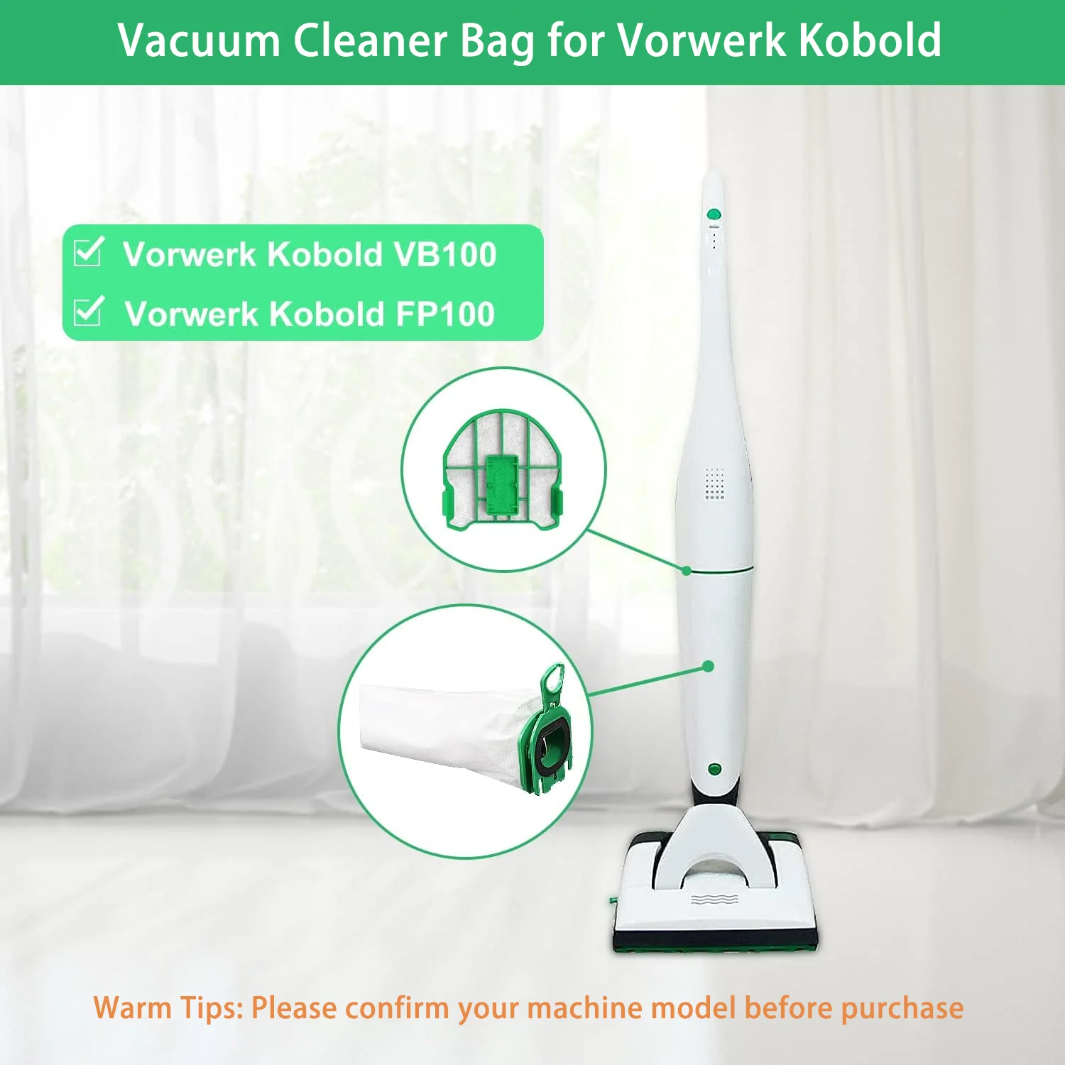 Vorwerk Kobold VB100 FP100 Akku-Staubsauger beutel Manueller Ersatz der  Stromquelle für den Hausgebrauch