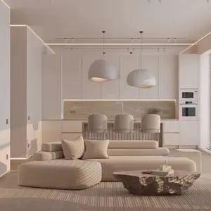 Exclusive White Cross-Border Art Wind Chandelier LED Dimmable 3000K Warm White Living Room Dining Room Villa Stair Lighting