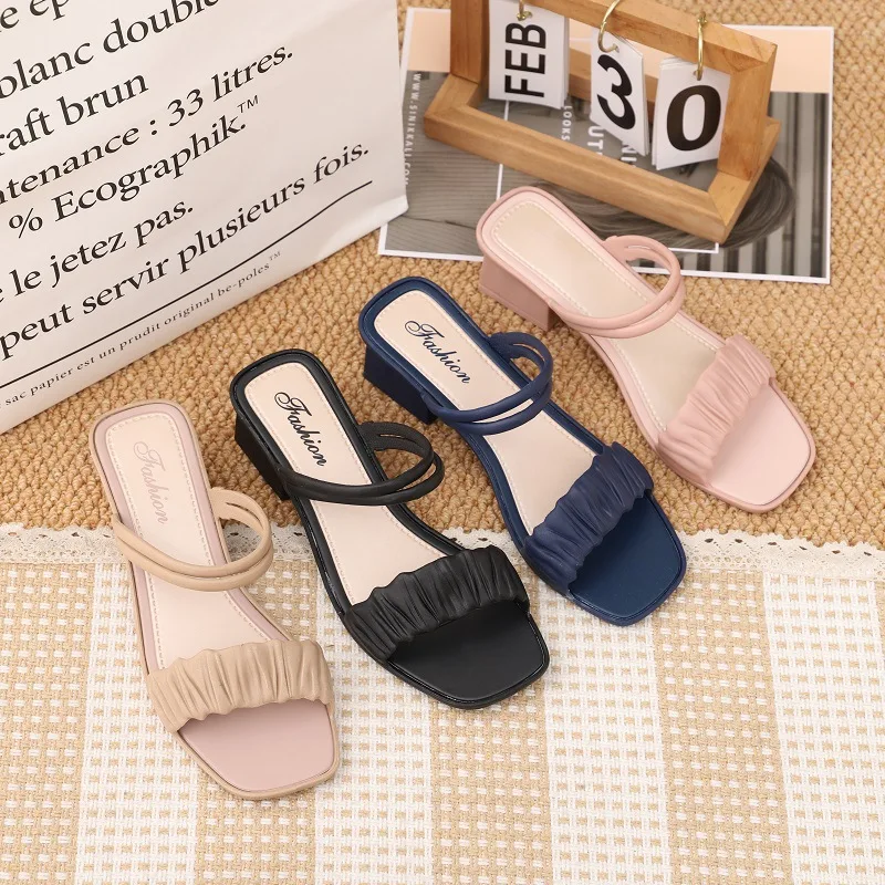 Summer Heels 2023 New Sandals And Slippers Latest Platform Chunky Heels ...