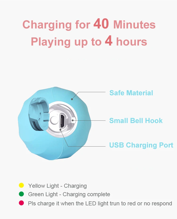 Cheerble Wicked Ball Pet Automatic Smart Cat Toy Interactive Playing