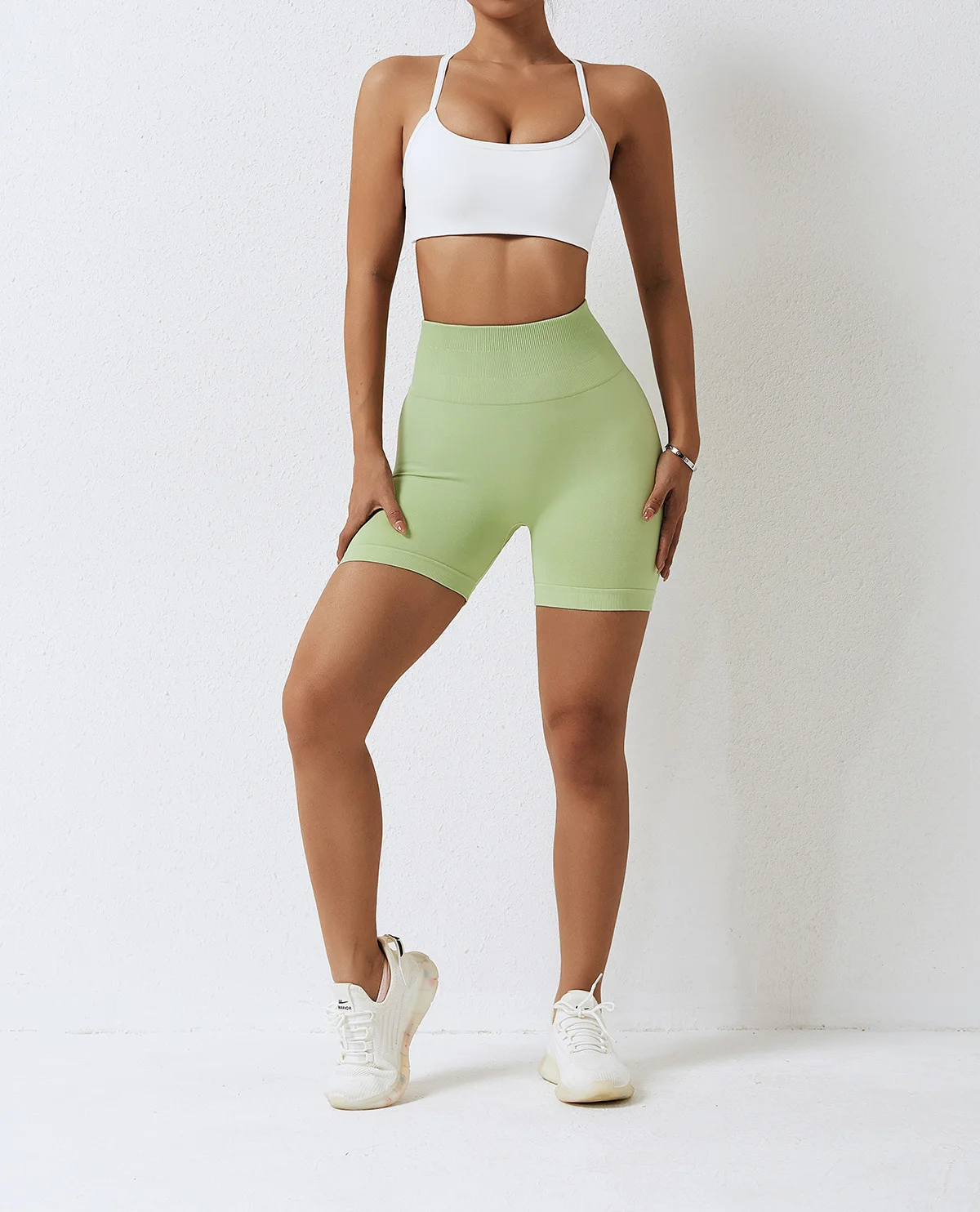 Women Yoga Seamless Gym Shorts High Waist Custom Logo Women's Gym Tight