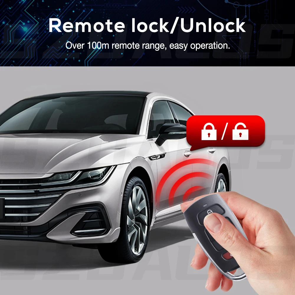 South American K9 Car Alarm System For Car One Way Remote Control Alarm