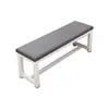 White steel frame with gray upholstered panels [Upgraded Version]