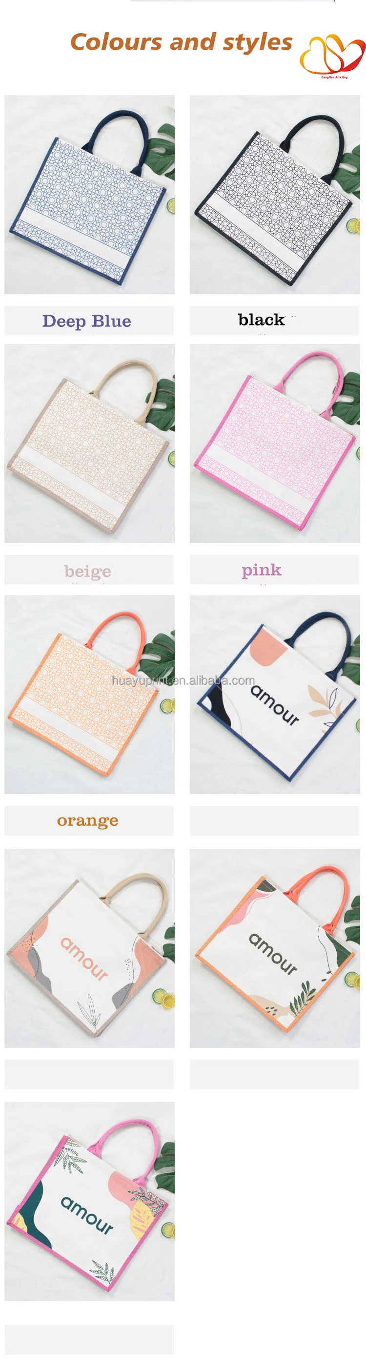 High Quality Colorful Designs Hot Selling Newest Fashion Shopping Bag Eco Laminating Canvas Tote Bag Printable Logo With Gifts details