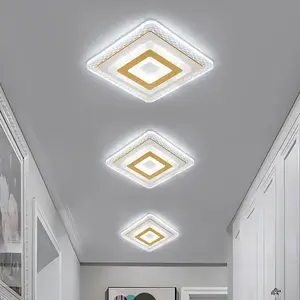 Zeal Lighting Dimmable Corridor Hallway Lamp Acrylic Square Flush Mount Modern Led Ceiling Lights