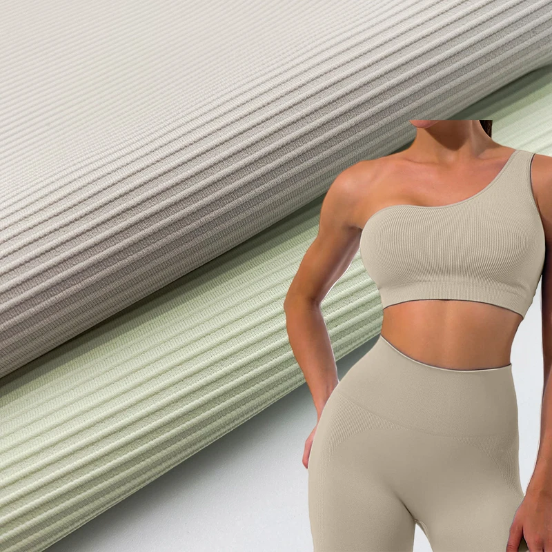 Compression Encapsulation Ribbed Strip Knit Nylon Spandex High Strength