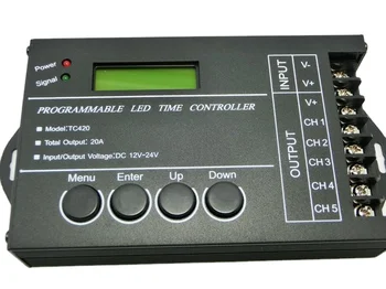 Controlador de tiempo programable de 12V-24V, 5 CANALES, 20A, TC421