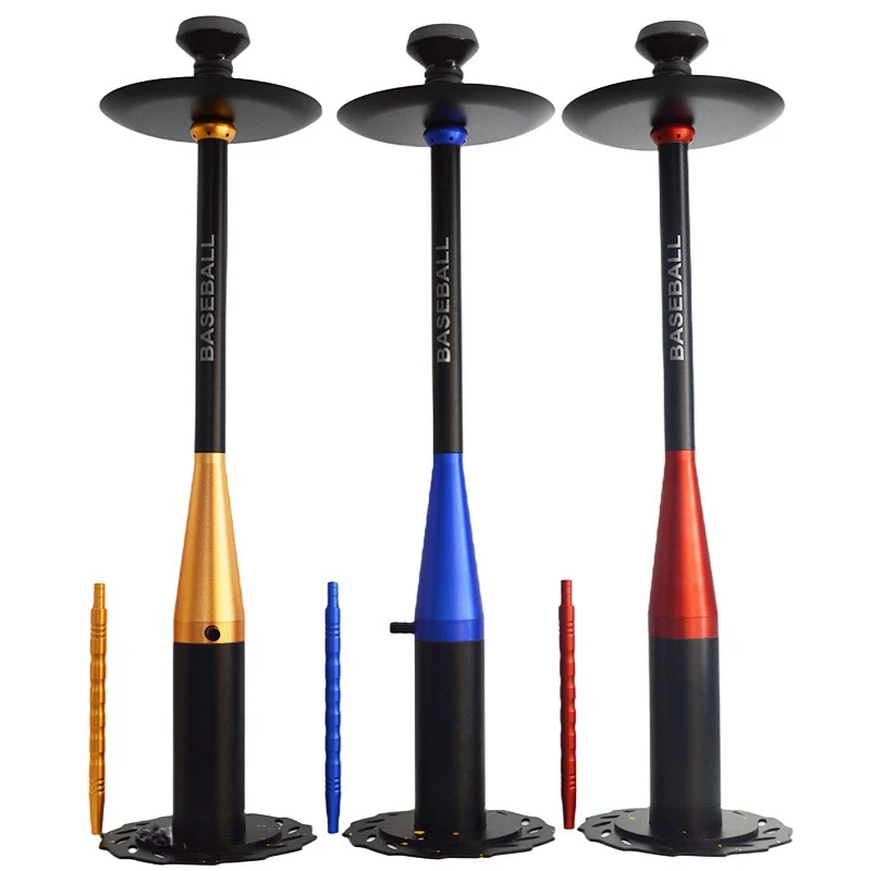 Wholesale Customized Luxury German  Aluminium Alloy Engraved Baseball Bat Magnetic Base Shisha Hookah Set