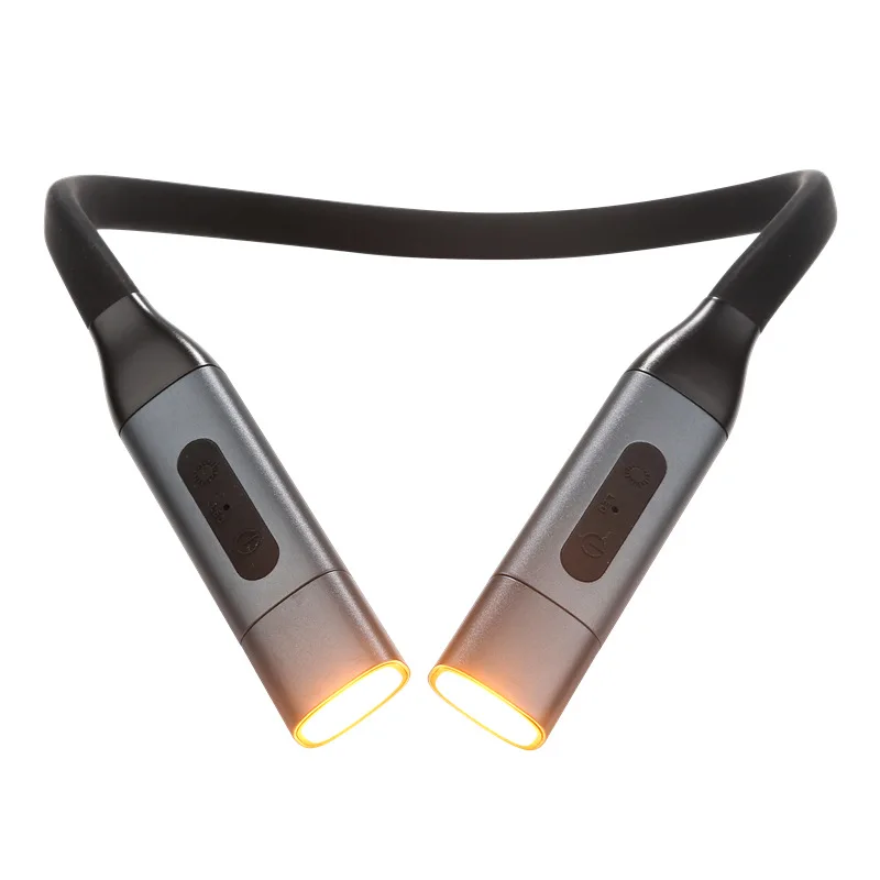 The best selling high quality silicone neck reading lamp Double LED Lights 3 color Adjustable Bendable Hug Lamp Night Reading