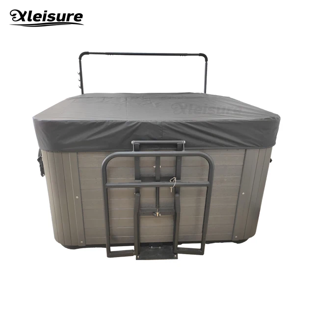 Водонепроницаемая черная квадратная спа-сумка от китайского производителя, ткань Оксфорд, защита для гидромассажной ванны, Европейский дизайн, Пыленепроницаемая для наружного использования