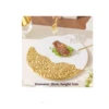 Assiette plate ronde effet pierre semi-blanc 10 pouces