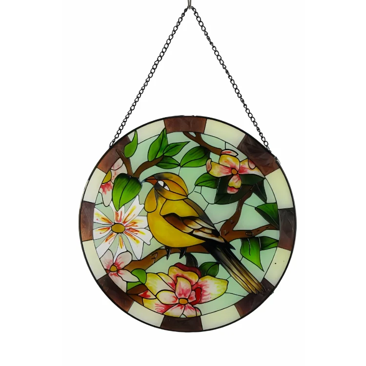 hummingbird window art  crystal glass hanging suncatcher