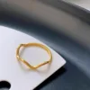 wave pattern ring-gold