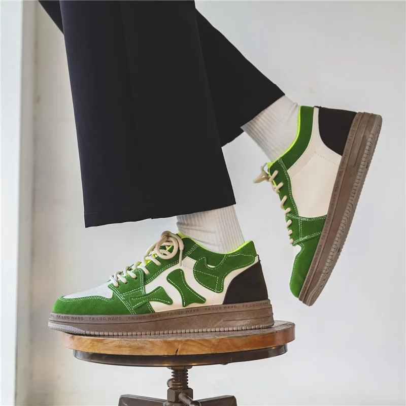 2023 Spring New Style Unique Design Manufacturer Sneaker Custom logo High Quality Men Shoes Green Cool Custom Men Casual Shoes