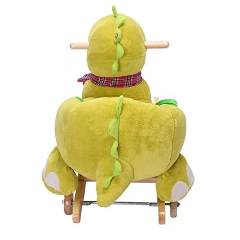 Детская игрушка, плюшевый динозавр-качалка, кресло-качалка для малышей, деревянный рокер