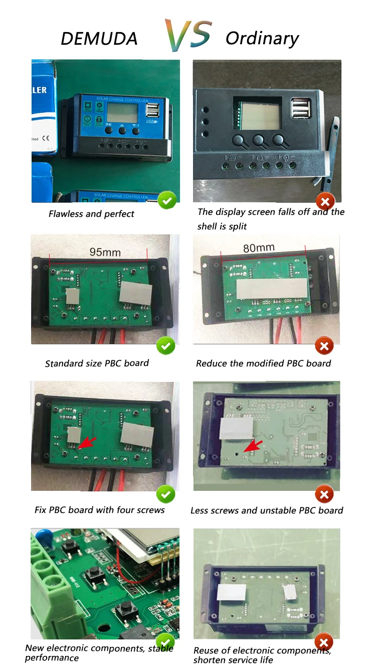 Solar Charge Pump Controllers 12V Led Light Solar Panel Charger 20A 10A Manual PWM Solar Charge Controller for PV Module System