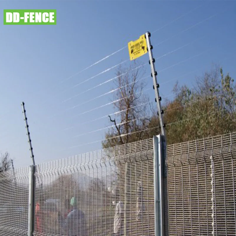 Customized Electric Security Fence Set Electrical Shock Fencing Iron Steel Aluminum Electric Fence