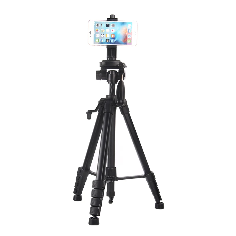 3方向パンチルトヘッド、伸縮式1700mm、携帯電話/一眼レフカメラ用三脚 