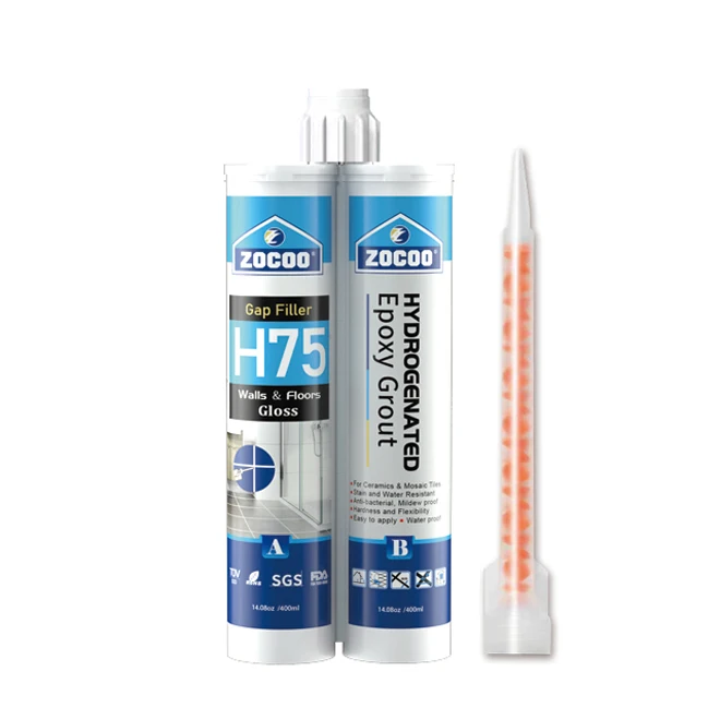 ZOCOO Anti-Yellowing Silica Sand Matte AB Glue Two Component Hydrogenated Mosaic Tile Gap Fill Epoxy Tile Grout Caulk