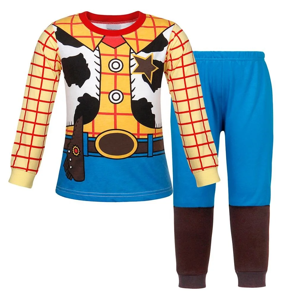 Ролевая игра «История игрушек», одежда для мальчиков с длинными рукавами, пижама, костюм для сна, костюм для малышей из дышащего материала для осени