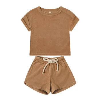 Children's loungewear Summer unisex baby short sleeve shorts suit Baby air conditioning room clothing Children's Wear