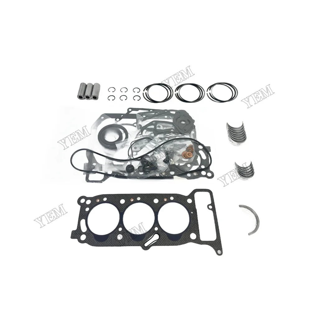 For Isuzu 3KR1 Overhaul Re-ring Kit Repair Part Gasket Piston Set 3