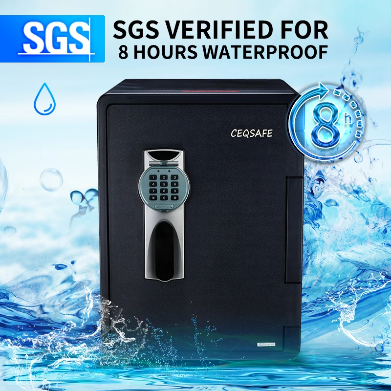 CEASAFE Waterproof Cabinet High Security Electric Digital Metal Fireproof Home Office Safe Box