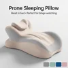 Gray Color Block [Arc Pillow Prone Pillow]38*55*25cm