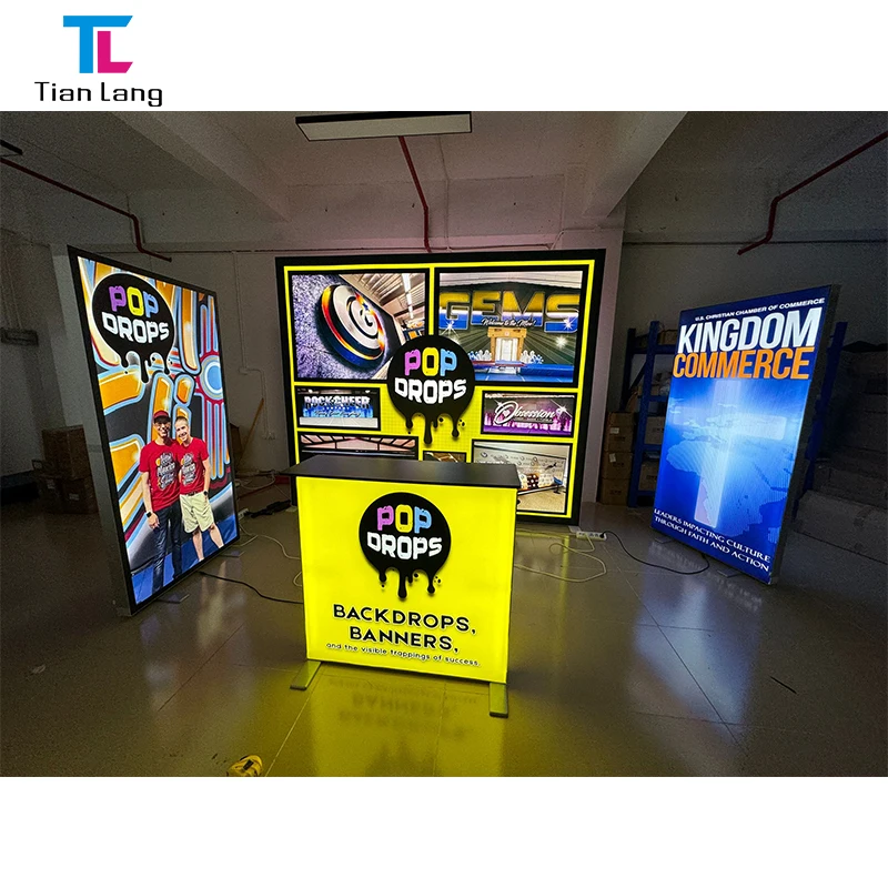 TianLang Seg System Advertising Equipment Advertising Light Boxes Fabric Exhibition Light Box Booth