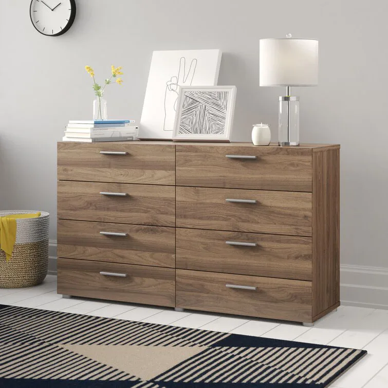 Homefield 8 Drawer Dresser Wood Modern Bedroom Living Room
