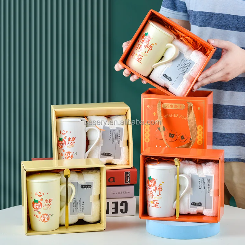 New Year Gift Custom Mug Towel Set Birthday Gift Set Christmas Souvenir