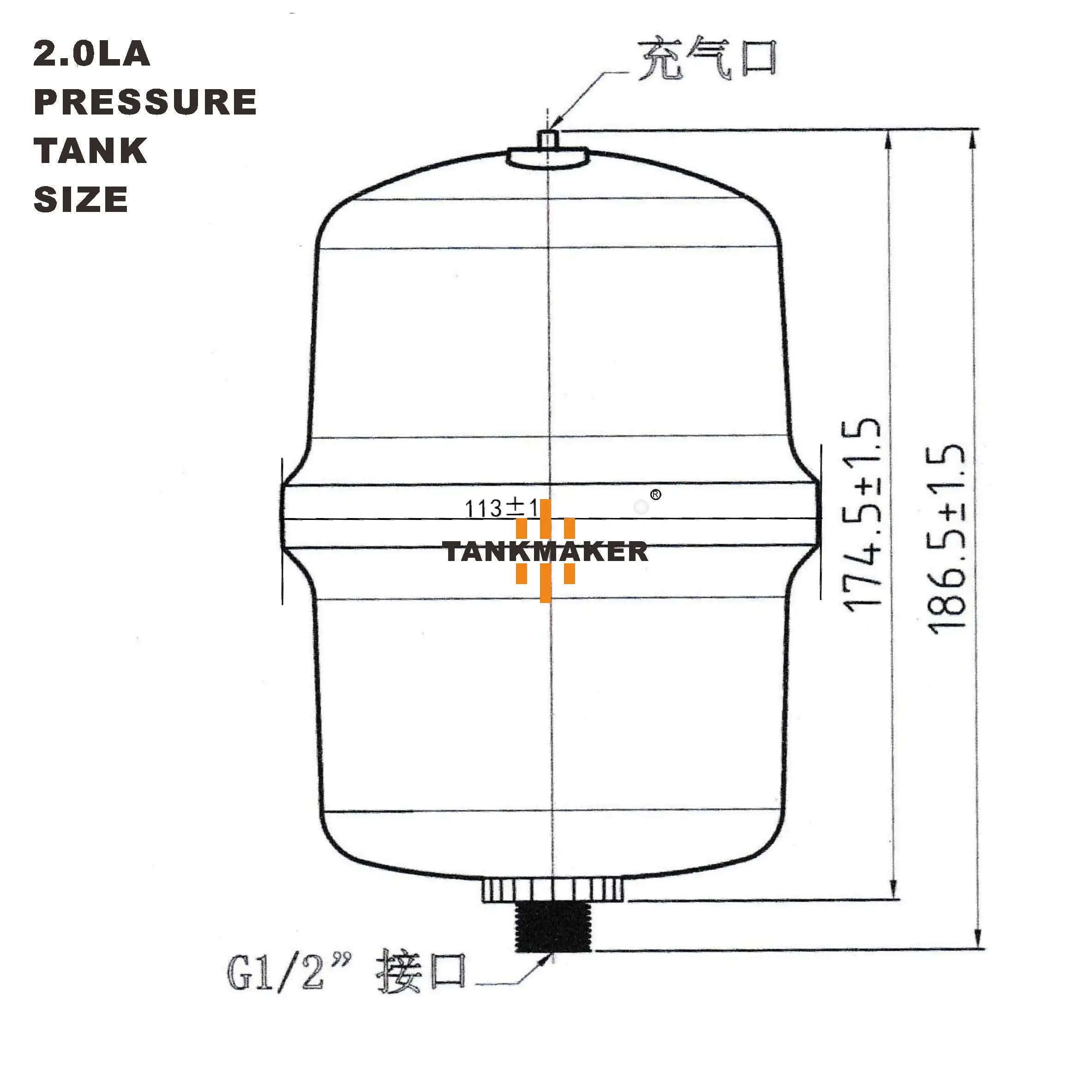 Plastic Pressure Vessel Tank,Plastic Pressure tank Expansion Vessel,Plastic Pressure Buffer tank