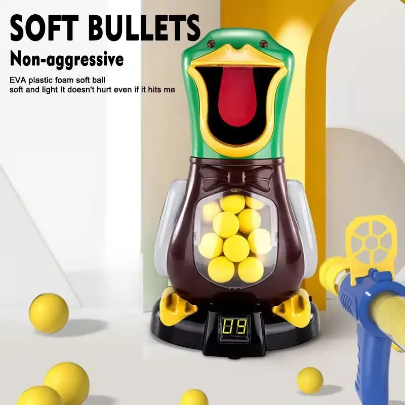 Duck Target Roulette Funny Play Game Aerodynamic Soft Egg Bullet Duck Target Sport Toys ...