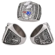 Custom NFL 2003 New England Patriots Championship Ring Alloy Diamond Men's Ring Manufacturers Wholesale Custom Wooden Box