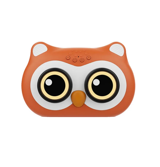 Cut Speaker Owl Design Build in Battery TWS Bass Stereo RGB Lights Children Mini Wireless Speaker Gift