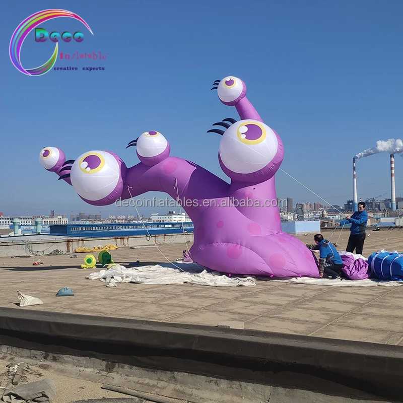Inflatable Column With Eyes Led Lighting Eyeball Flower Inflatable Led Eye Tree