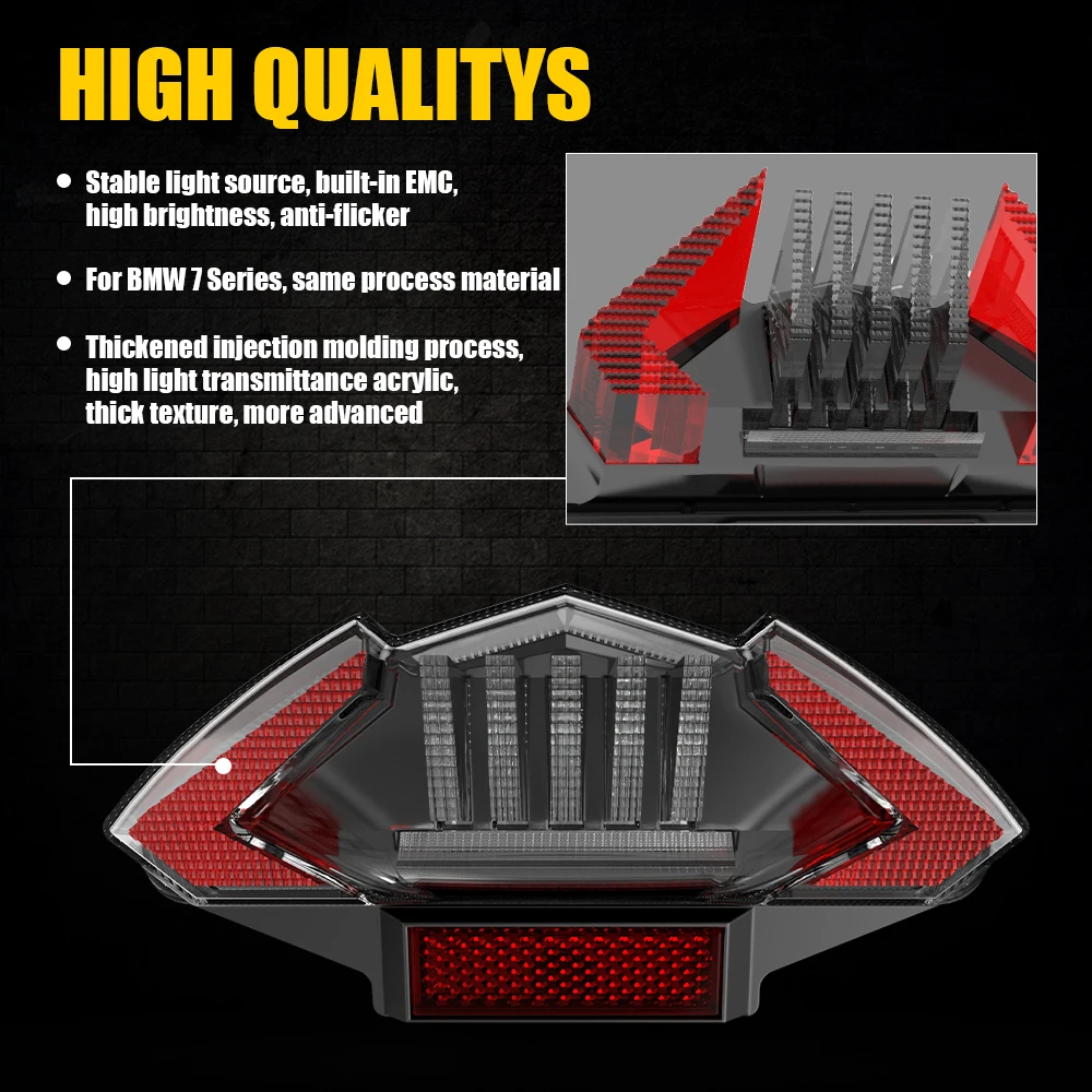 Aazon.co: Bright Otorcycle LED Tail Light ForBW 03-08 F650GS,04-07 - View #7