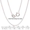 Catena a croce con filo di perle da 1,3 mm