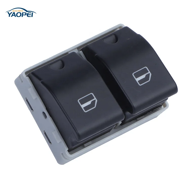 Kit 6 Pezzi Interruttori Alzacristalli E Specchietti Per VW MK5 MK6 B6 - Con Comando Luci