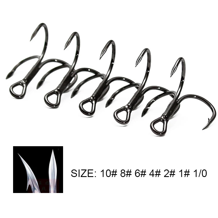 ST31 2X рыболовный крючок 1000 шт. острые рыболовные приманки вспомогательный тройной прочная точка резки тройные Крючки круглый